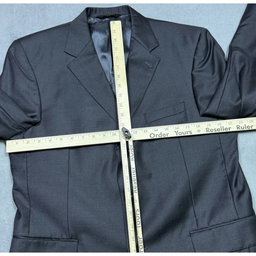 Jos A Bank Signature Gold Blazer Mens 43R 100% Wool Mitchel Black Sports Coat
